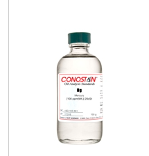 Imagem do Produto Padrão MRC de Mercúrio,  Frasco com 100g,  Concentração: 100ppm, Matriz: 20 cSt,  Fabricante CONOSTAN / ANALYTICHEM Referência: 150-103-801